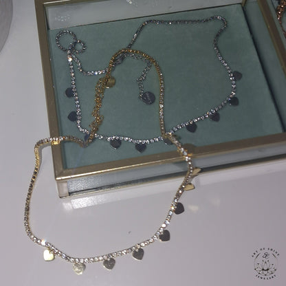 Multiheart Tennis Necklace