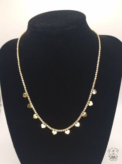 Multiheart Tennis Necklace