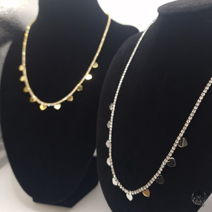 Multiheart Tennis Necklace