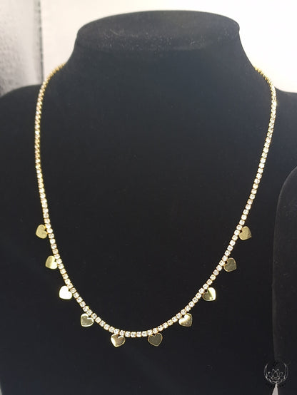 Multiheart Tennis Necklace