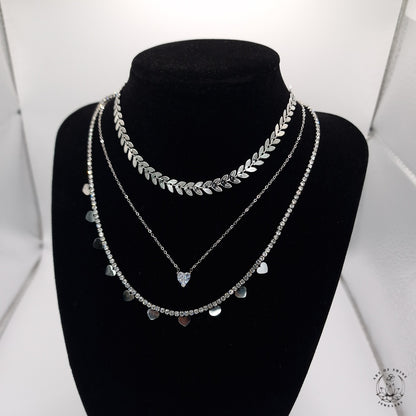 Multiheart Tennis Necklace