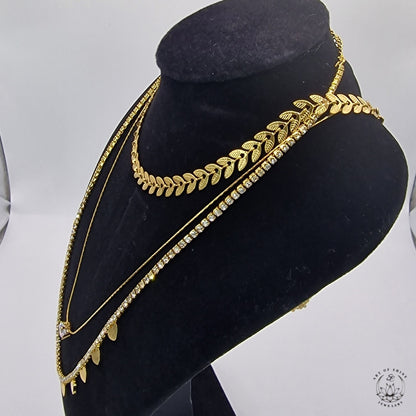 Multiheart Tennis Necklace