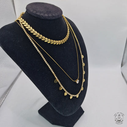 Multiheart Tennis Necklace