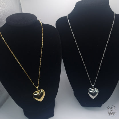 Long Chain with Openable Heart Photo Pendant