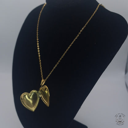 Long Chain with Openable Heart Photo Pendant