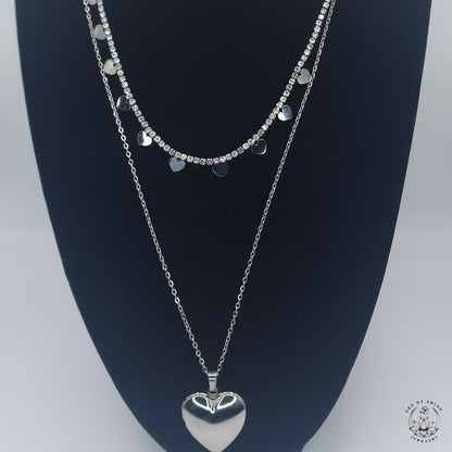 Long Chain with Openable Heart Photo Pendant