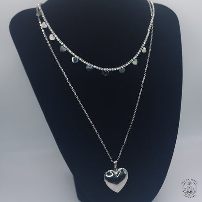 Long Chain with Openable Heart Photo Pendant