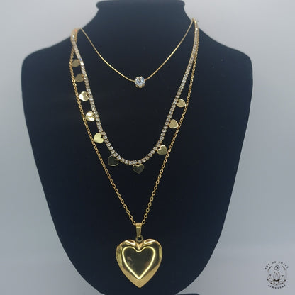 Long Chain with Openable Heart Photo Pendant