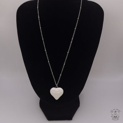 Ball Chain with Colored Heart Pendant