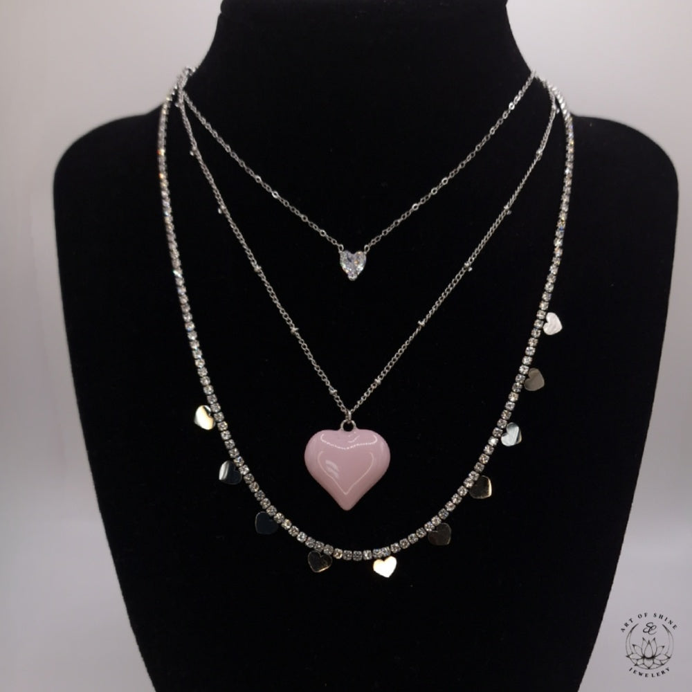 Catenina Diamante  Heart