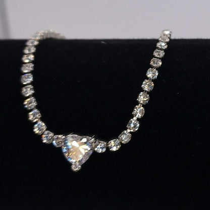 Tennis Bracelet with Zirconia Heart