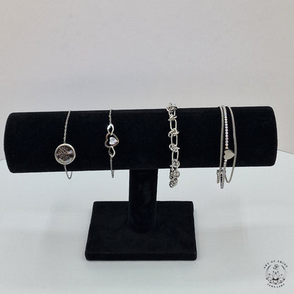 Bracelet with Zircon Heart and Soft Wings