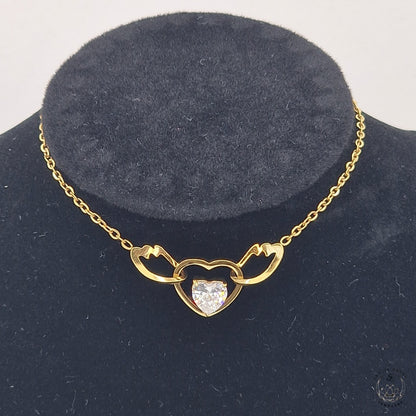 Bracelet with Zircon Heart and Soft Wings