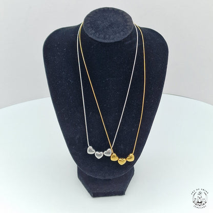 Babool Heart Tris Necklace