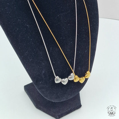 Babool Heart Tris Necklace