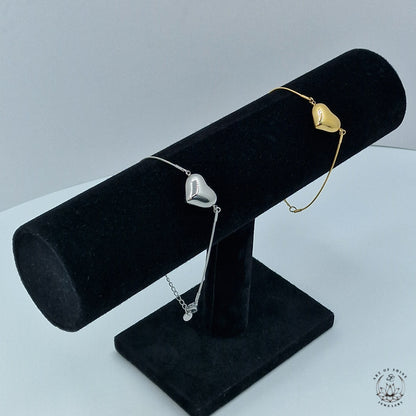 Medium Heart Rat Tail Bracelet