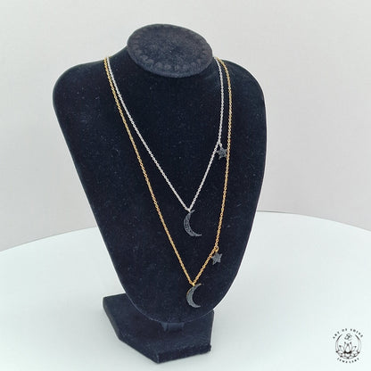 Moon and Stars Necklace