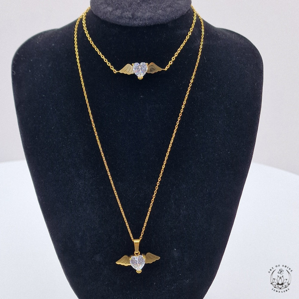 Necklace Bow with zircons