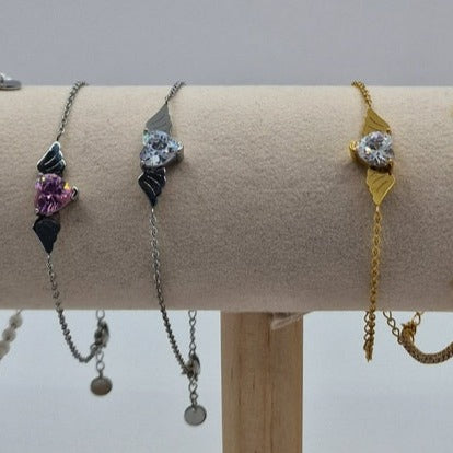 Winged Heart Bracelet with Zirconia Art of Shine