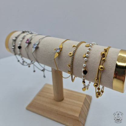 Winged Heart Bracelet with Zirconia