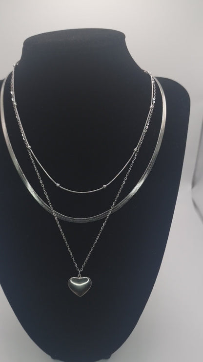 Long Chain with Openable Heart Photo Pendant