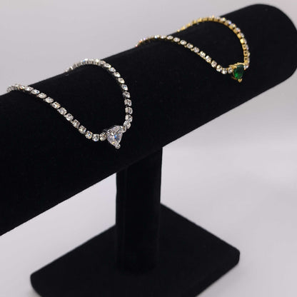 Tennis Bracelet with Zirconia Heart
