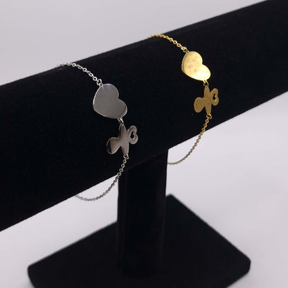 Pacifier and Heart Plate Bracelet
