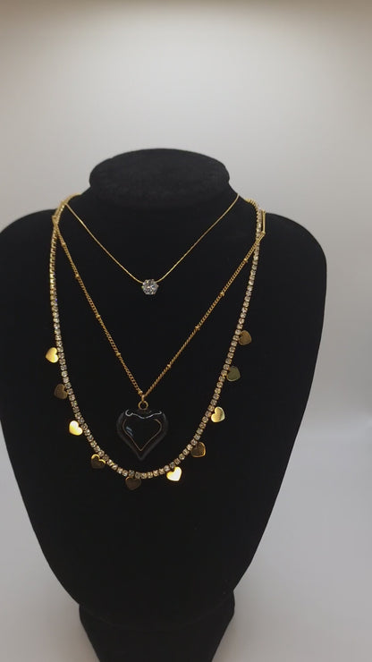 Multiheart Tennis Necklace